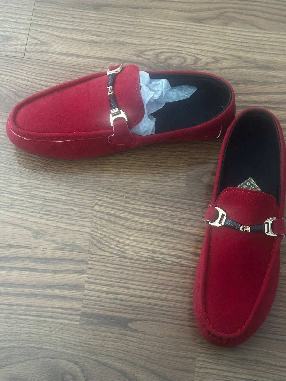 Men's Dark Red Suede Bit Loafers